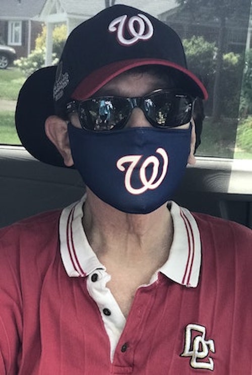 Matt Famiglietti wearing face mask